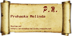 Prohaska Melinda névjegykártya