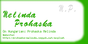 melinda prohaska business card